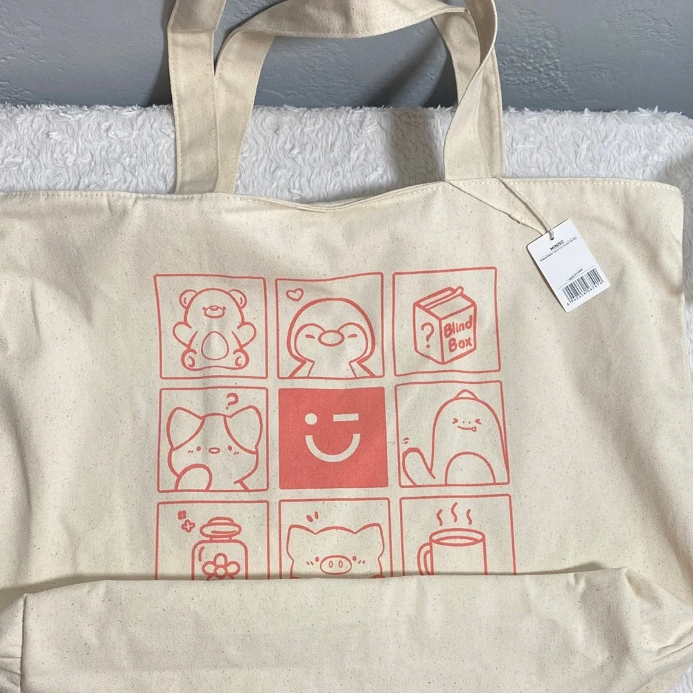 Miniso Canvas Tote Bag NWT - Picture 2 of 4